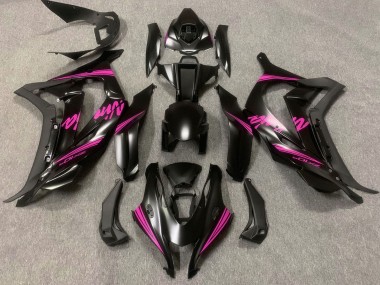 Großhandel Kawasaki ZX10R Motorrad Verkleidung 2016-2020 - Matt Schwarz Rosa Ninja