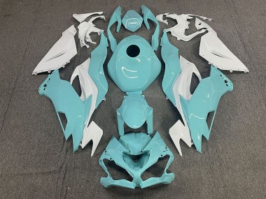 Großhandel Kawasaki ZX6R Motorrad Verkleidung 2019-2022 - Weiss Aqua Blau