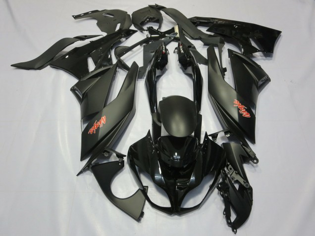 Großhandel Kawasaki ZX6R Motorrad Verkleidung 2009-2012 - Matt Schwarz Glanzendes Schwarz Rot Ninja