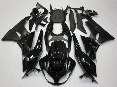 Großhandel Kawasaki ZX6R Motorrad Verkleidung 2009-2012 - Glanzendes Schwarz Matt Schwarz