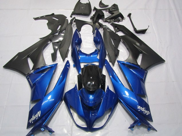 Großhandel Kawasaki ZX6R Motorrad Verkleidung 2009-2012 - Blau Glanzendes Schwarz Matt Schwarz Weiss Ninja