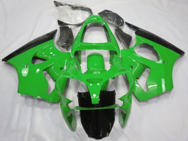 Großhandel Kawasaki ZX6R Motorrad Verkleidung 2000-2002 - Grun Glanzendes Schwarz