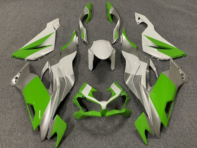Großhandel Kawasaki ZX6R Motorrad Verkleidung 2019-2022 - Weiss Silber Grun