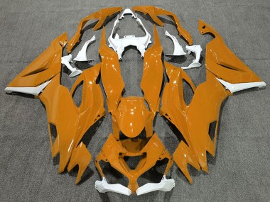 Großhandel Kawasaki ZX6R Motorrad Verkleidung 2019-2022 - Weiss Orange