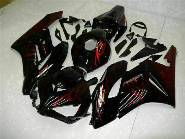 Großhandel Honda CBR1000RR Motorrad Verkleidung 2004-2005 - Glanzendes Schwarz Rot Flamme
