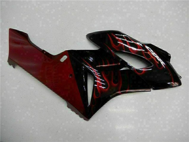 Großhandel Honda CBR1000RR Motorrad Verkleidung 2004-2005 - Glanzendes Schwarz Rot Flamme