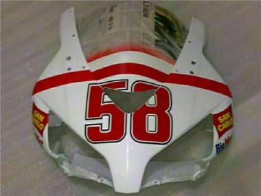 Großhandel Honda CBR1000RR Motorrad Verkleidung 2004-2005 - Weiss Rot Gelb San Carlo 58