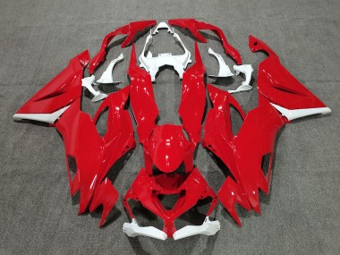 Großhandel Kawasaki ZX6R Motorrad Verkleidung 2019-2022 - Weiss Rot
