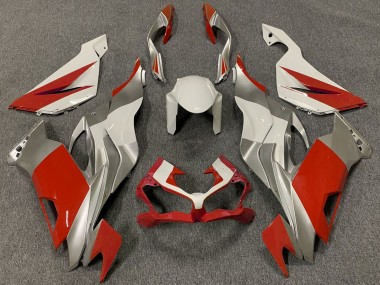 Großhandel Kawasaki ZX6R Motorrad Verkleidung 2019-2022 - Weiss Silber Rot