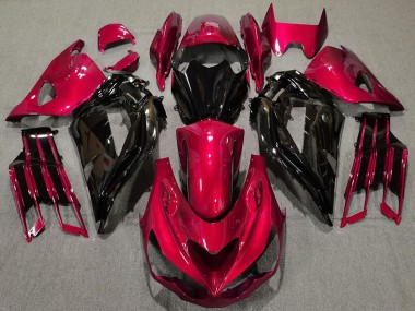 Großhandel Kawasaki ZX14R Motorrad Verkleidung 2012-2024 - Rot Glanzendes Schwarz