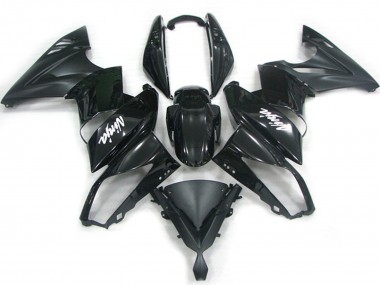 Großhandel Kawasaki Ninja 650R Motorrad Verkleidung 2009-2011 - Glanzendes Schwarz Matt Schwarz Weiss Aufkleber