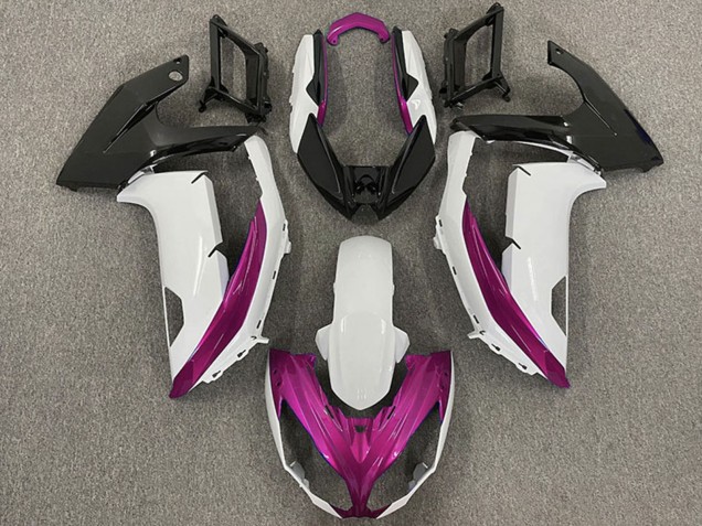 Großhandel Kawasaki Ninja 650R Motorrad Verkleidung 2009-2011 - Weiss Magenta Matt Schwarz