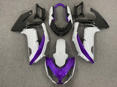 Großhandel Kawasaki Ninja 650R Motorrad Verkleidung 2009-2011 - Weiss Lila Matt Schwarz