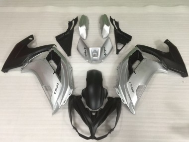 Großhandel Kawasaki Ninja 650R Motorrad Verkleidung 2009-2011 - Silber Matt Schwarz