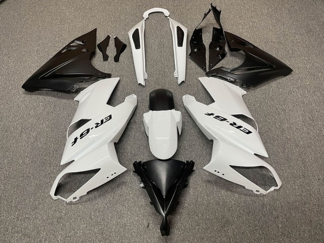 Großhandel Kawasaki Ninja ER6F Motorrad Verkleidung 2009-2011 - Weiss Matt Schwarz