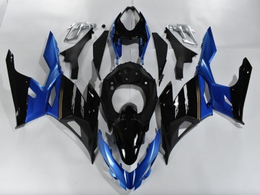Großhandel Kawasaki Ninja 400 Motorrad Verkleidung 2018-2024 - Blau Glanzendes Schwarz