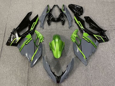 Großhandel Kawasaki Ninja 400 Motorrad Verkleidung 2018-2024 - Grun Nardo Grau Glanzendes Schwarz