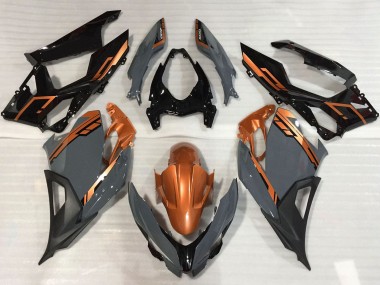 Großhandel Kawasaki Ninja 400 Motorrad Verkleidung 2018-2024 - Orange Nardo Grau Glanzendes Schwarz