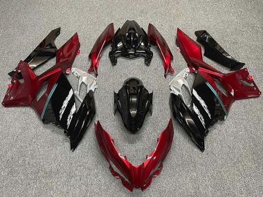 Großhandel Kawasaki Ninja 400 Motorrad Verkleidung 2018-2024 - Rot Glanzendes Schwarz