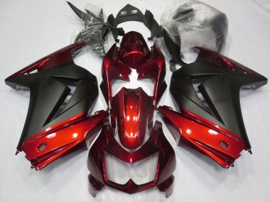 Großhandel Kawasaki Ninja 250 Motorrad Verkleidung 2008-2012 - Rot Matt Schwarz