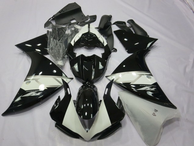 Großhandel Yamaha R1 Motorrad Verkleidung 2012-2014 - Glanzendes Schwarz Weiss Silber