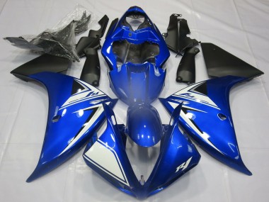 Großhandel Yamaha R1 Motorrad Verkleidung 2012-2014 - Blau Weiss Matt Schwarz