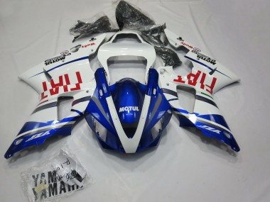 Großhandel Yamaha R1 Motorrad Verkleidung 2000-2001 - Weiss Blau Rot Fiat Motul