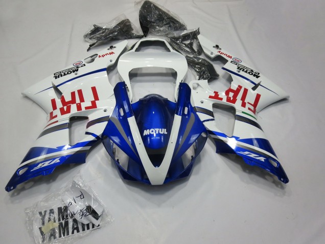 Großhandel Yamaha R1 Motorrad Verkleidung 2000-2001 - Weiss Blau Rot Fiat Motul