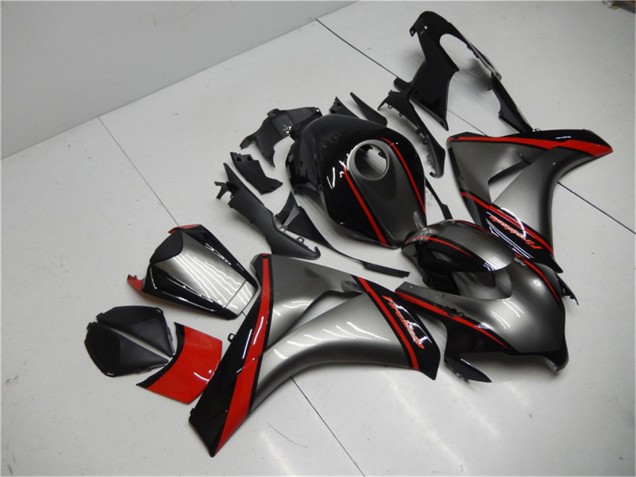 Großhandel Honda CBR1000RR Motorrad Verkleidung 2008-2011 - Grau Rot Glanzendes Schwarz