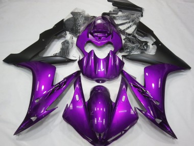 Großhandel Yamaha R1 Motorrad Verkleidung 2004-2006 - Lila Matt Schwarz