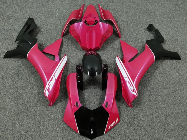 Großhandel Yamaha R1 Motorrad Verkleidung 2015-2019 - Rosa Weiss Glanzendes Schwarz