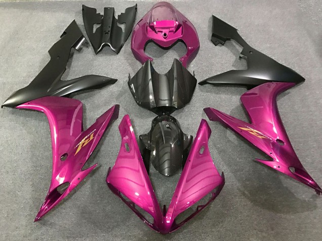 Großhandel Yamaha R1 Motorrad Verkleidung 2004-2006 - Rosa Carbonfaser Stil