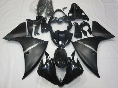 Großhandel Yamaha R1 Motorrad Verkleidung 2012-2014 - Glanzendes Schwarz Matt Schwarz Silber