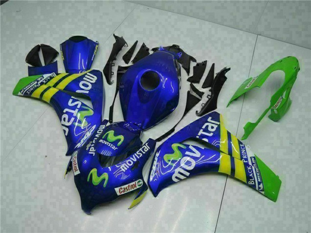 Großhandel Honda CBR1000RR Motorrad Verkleidung 2008-2011 - Blau Gelb Grun MoviStar Castrol