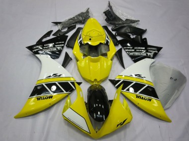Großhandel Yamaha R1 Motorrad Verkleidung 2012-2014 - Weiss Gelb Glanzendes Schwarz
