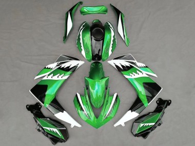 Großhandel Yamaha R3 Motorrad Verkleidung 2015-2018 - Grun Weiss Schwarz Hai