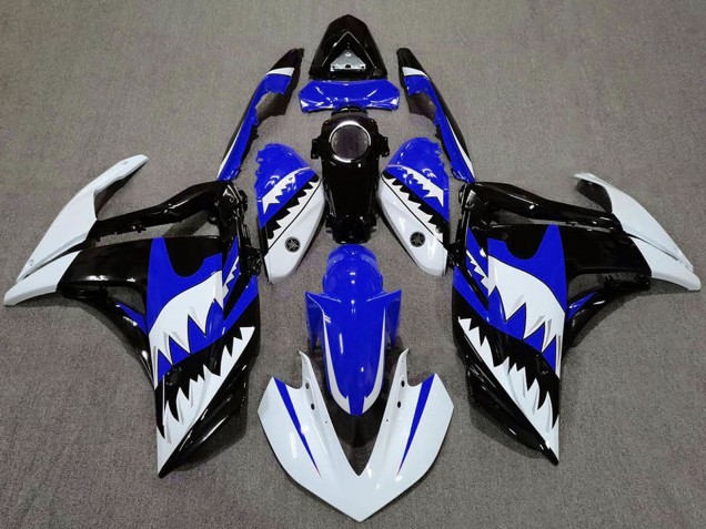 Großhandel Yamaha R3 Motorrad Verkleidung 2015-2018 - Weiss Blau Schwarz Hai