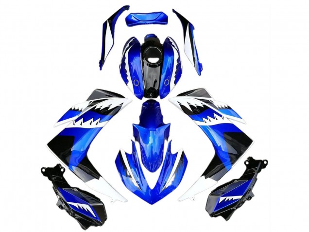 Großhandel Yamaha R3 Motorrad Verkleidung 2015-2018 - Blau Weiss Schwarz Hai