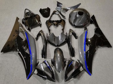 Großhandel Yamaha R6 Motorrad Verkleidung 2008-2016 - Glanzendes Schwarz Carbonfaser Stil Blau