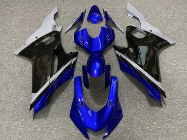 Großhandel Yamaha R6 Motorrad Verkleidung 2017-2023 - Grau Blau Glanzendes Schwarz