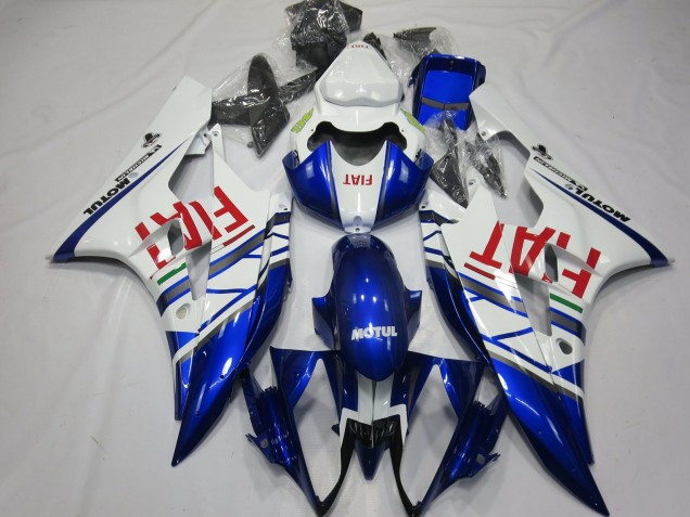Großhandel Yamaha R6 Motorrad Verkleidung 2006-2007 - Weiss Blau Rot Fiat Motul Michelin