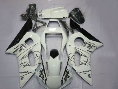 Großhandel Yamaha R6 Motorrad Verkleidung 1998-2002 - Weiss Schwarz Corona Motul