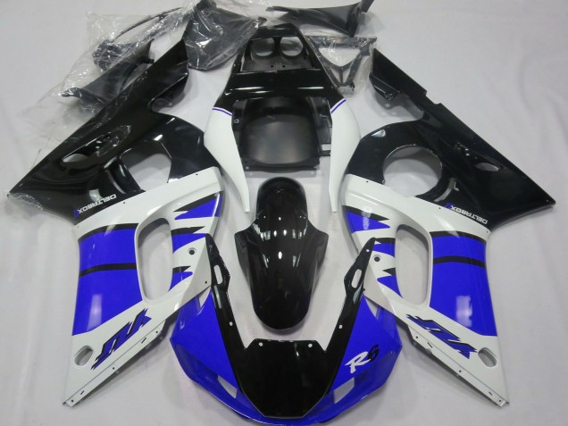 Großhandel Yamaha R6 Motorrad Verkleidung 1998-2002 - Weiss Blau Glanzendes Schwarz