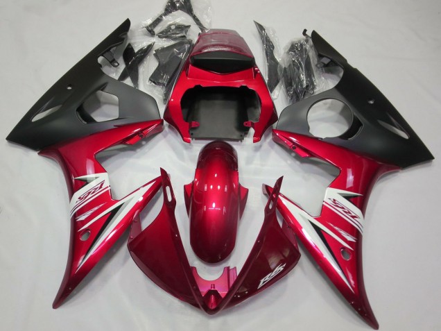 Großhandel Yamaha R6 Motorrad Verkleidung 2003-2004 - Rot Weiss Matt Schwarz