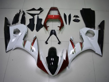 Großhandel Yamaha R6 Motorrad Verkleidung 2003-2004 - Weiss Rot Glanzendes Schwarz
