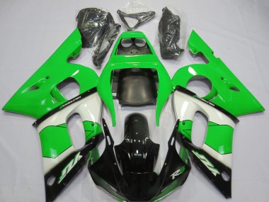 Großhandel Yamaha R6 Motorrad Verkleidung 1998-2002 - Grun Weiss Glanzendes Schwarz