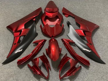 Großhandel Yamaha R6 Motorrad Verkleidung 2006-2007 - Rot Matt Schwarz