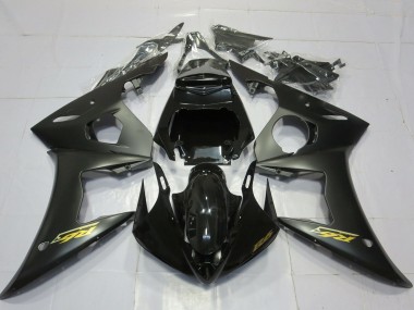 Großhandel Yamaha R6 Motorrad Verkleidung 2003-2004 - Glanzendes Schwarz Matt Schwarz Gold Aufkleber