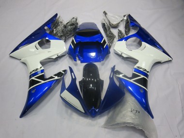Großhandel Yamaha R6 Motorrad Verkleidung 2005 - Blau Weiss Glanzendes Schwarz