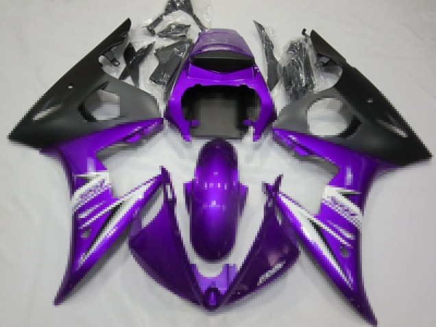 Großhandel Yamaha R6 Motorrad Verkleidung 2003-2004 - Lila Weiss Matt Schwarz